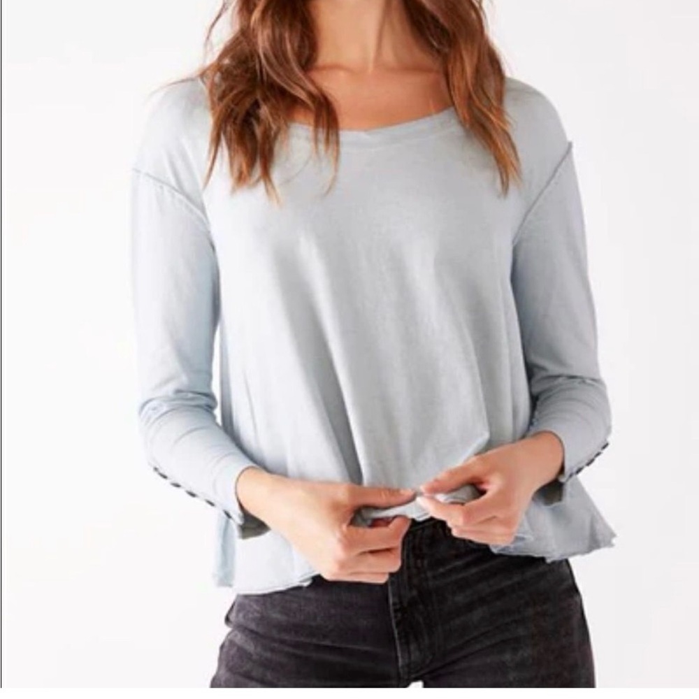 We The Free Soft Blue Long Sleeve Tee